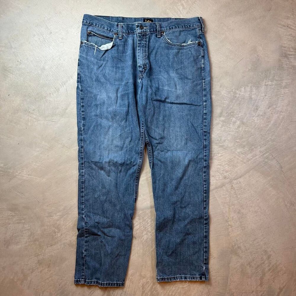 Lee Men's Blue and Navy Jeans